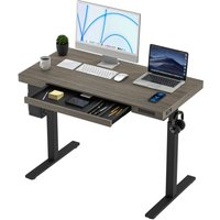 Elektrischer Computertisch Höhenverstellbarer Schreibtisch mit Schublade und Kabelloses Ladegät für Handy, 120 cm x 60 cm x 75-120 cm, Mobilo-Serie, Elektrischer Computertisch Höhenverstellbarer Schreibtisch mit Schublade und Kabelloses Ladegät für Handy, 120 cm x 60 cm x 75-120 cm, Mobilo-Serie, von KOWO