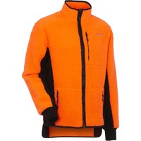 Faserpelzjacke Gr. 54/56 (=L/03) - Orange/Schwarz - KOX von KOX