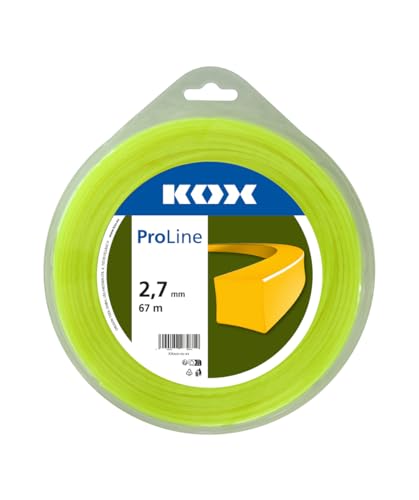 KOX ProLine Freischneidefaden quadratisch 2,7 mm Durchmesser, 67 m Länge 2,7 mm Durchmesser, 67 m Länge von KOX