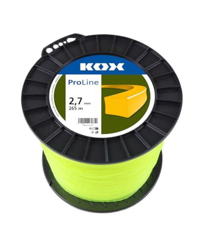 KOX ProLine Freischneidefaden quadratisch 2,7 mm Durchmesser, 265 m Länge 2,7 mm Durchmesser, 265 m Länge von KOX
