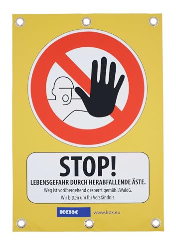 KOX Warn- / Absperrplane für herabfallende Äste KOX Warn- / Absperrplane für herabfallende Äste von KOX