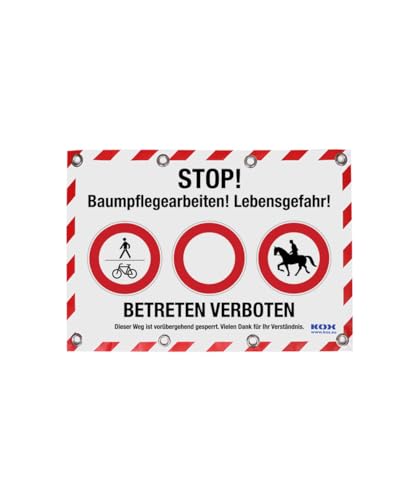 KOX Warn-/Absperrplane Baumpflegearbeiten 45 x 65 cm zur Absperrung bei Baumpflegearbeiten von KOX