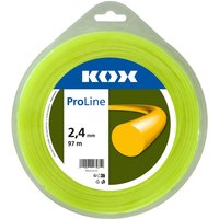 KOX - ProLine Freischneidefaden rund 2,4 mm Durchmesser, 97 m Länge 2,4 mm Durchmesser, 97 m Länge - Leucht Gelb von KOX