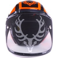 Forsthelm / Schutzhelm kox Edition mit Gehörschutz und Visier Integral Forest Schwarz/Neonorange kox Edition Schwarz/Neonorange mit Ätzmetallvisier von Protos