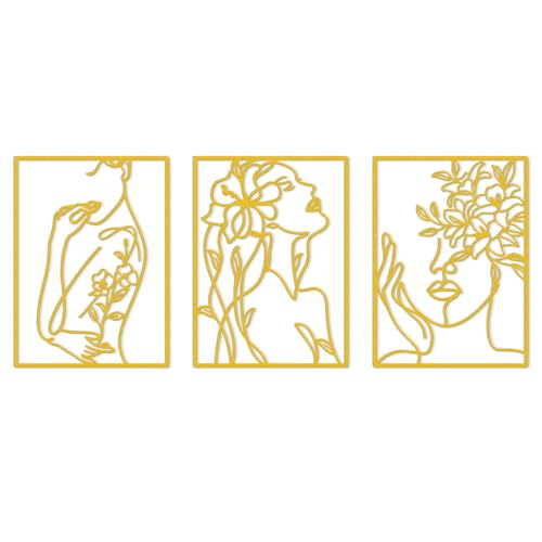 KOYILTD Minimalistische goldene Wanddekoration, weiblicher Körper, minimalistische Linie, Wandkunst, moderne ästhetische Heimdekoration, abstrakte Wandkunst für Zuhause, Wohnzimmer, Schlafzimmer KOYILTD Minimalistische goldene Wanddekoration, weiblicher Körper, minimalistische Linie, Wandkunst, moderne ästhetische Heimdekoration, abstrakte Wandkunst für Zuhause, Wohnzimmer, Schlafzimmer von KOYILTD