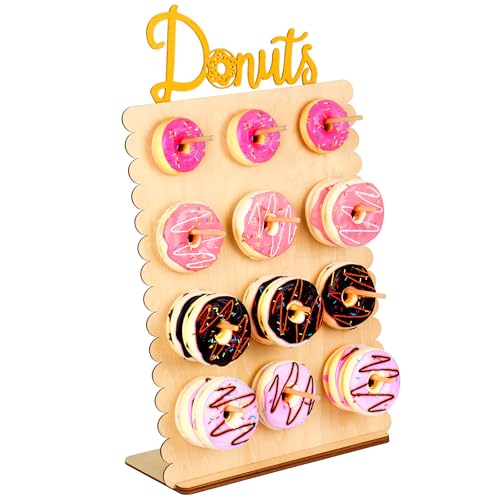 KOYILTD Wiederverwendbare 12 Löcher Donut Ständer Donut Wall für Partys, Hochzeit Donut-Ausstellung für die Dekoration des Dessert-Tisches (Medien) von KOYILTD