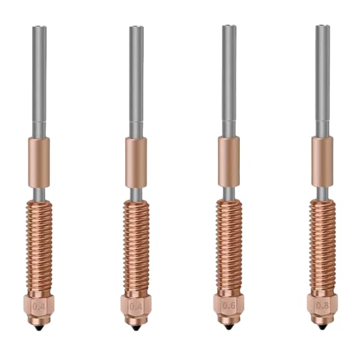 4PCS Quick-Swap Nozzle Kit for K1C, Ender 3 V3, 3D Printer Copper Alloy Hardened Steel Tip and Titanium Alloy Heatbreak Nozzle Kit for K1 SE, Ender 3 V3 Plus 4PCS Quick-Swap Nozzle Kit for K1C, Ender 3 V3, 3D Printer Copper Alloy Hardened Steel Tip and Titanium Alloy Heatbreak Nozzle Kit for K1 SE, Ender 3 V3 Plus von KOYOFEI