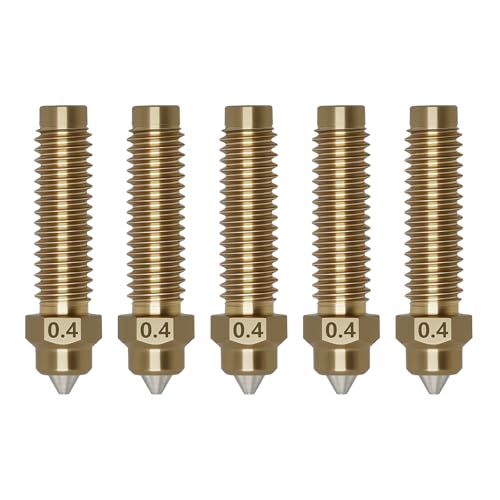 5PCS 0.4mm Nozzles for Centauri Carbon, 3D Printer Copper Alloy Hardened Steel Tip Hotend Nozzle Kit for Elegoo Centauri von KOYOFEI