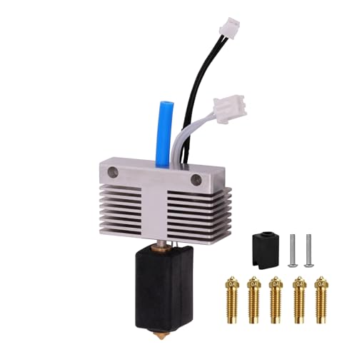 Hotend Kit for Elegoo Neptune 4 Plus, Neptune 4 Max, 3D Printer Print Head Extruder Hot End Kit Heating Block Kit with 5PCS Extra 0.4mm Brass Nozzle Kit and 1 PCS Silicone Cover von KOYOFEI
