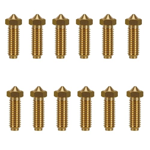 KOYOFEI 12PCS Brass Nozzles for Kobra 3, 3D Printer Parts High Speed 0.4mm Brass Nozzles Kit for Anycubic Kobra 3, Kobra 3 Combo von KOYOFEI