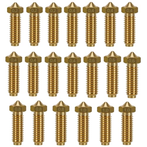 KOYOFEI 20PCS Brass Nozzle Kit for Kobra 2, 3D Printer Accessories 8PCS 0.4mm, 3PCS 0.2mm, 0.6mm, 0.8mm, 1.0mm Brass Nozzles Kit for Kobra 2 Neo, Kobra 2 Pro/Plus/Max KOYOFEI 20PCS Brass Nozzle Kit for Kobra 2, 3D Printer Accessories 8PCS 0.4mm, 3PCS 0.2mm, 0.6mm, 0.8mm, 1.0mm Brass Nozzles Kit for Kobra 2 Neo, Kobra 2 Pro/Plus/Max von KOYOFEI