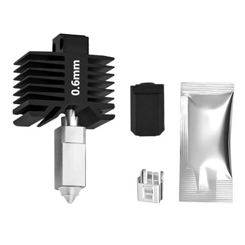 Upgrade 0.6mm Hardened Steel Hotend Kit for Bambu Lab X1C, P1 Series, 3D Printer 300℃ High Temperature All Metel Integerted Desige Hot End Nozzle Kit for P1S, P1P von KOYOFEI