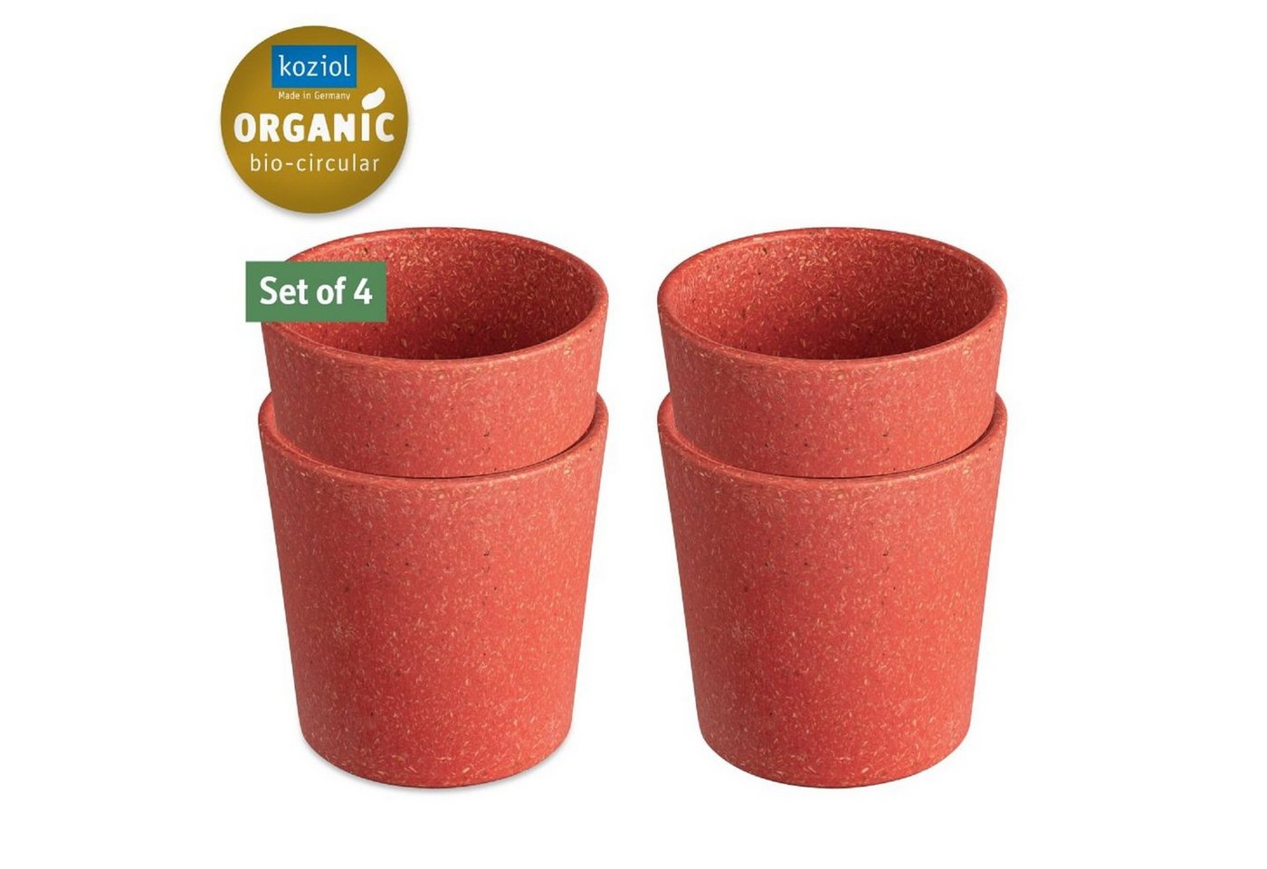 KOZIOL Becher CONNECT CUP S Becher 190ml 4er Set nature coral, BIO-CIRCULAR Kunststoff KOZIOL Becher CONNECT CUP S Becher 190ml 4er Set nature coral, BIO-CIRCULAR Kunststoff von KOZIOL
