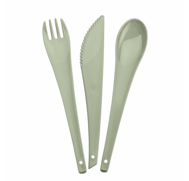 KOZIOL Besteck-Set Rio 3-tlg. Eucalyptus Green 19 cm (3-tlg), Kunststoff, ideal für draußen von KOZIOL