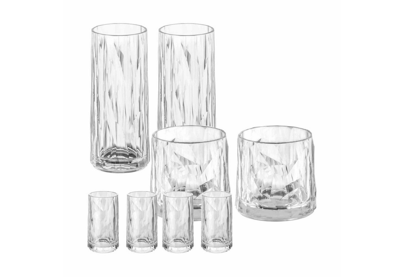 KOZIOL Gläser-Set Superglas Bargläser Set 8er Set, Kunststoff von KOZIOL