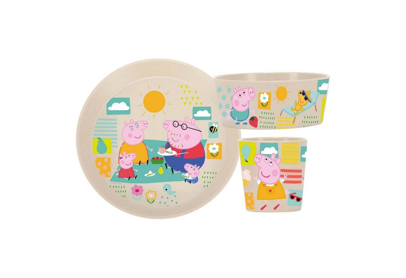 KOZIOL Kindergeschirr-Set Connect Kindergeschirrset 3er Set (3-tlg), Kunststoff von KOZIOL