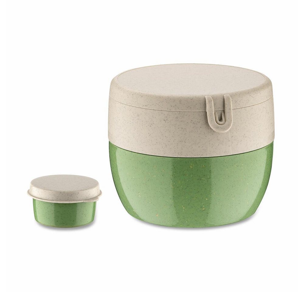 KOZIOL Lunchbox Bentobox M Nature Leaf Green, Kunststoff-Holz-Mix von KOZIOL