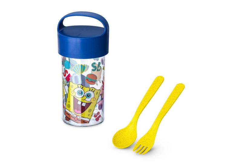 KOZIOL Lunchbox Snackpot Buddy, (Set, Snackpot 500ml, Besteckset 2tlg), mit integriertem Besteckset von KOZIOL