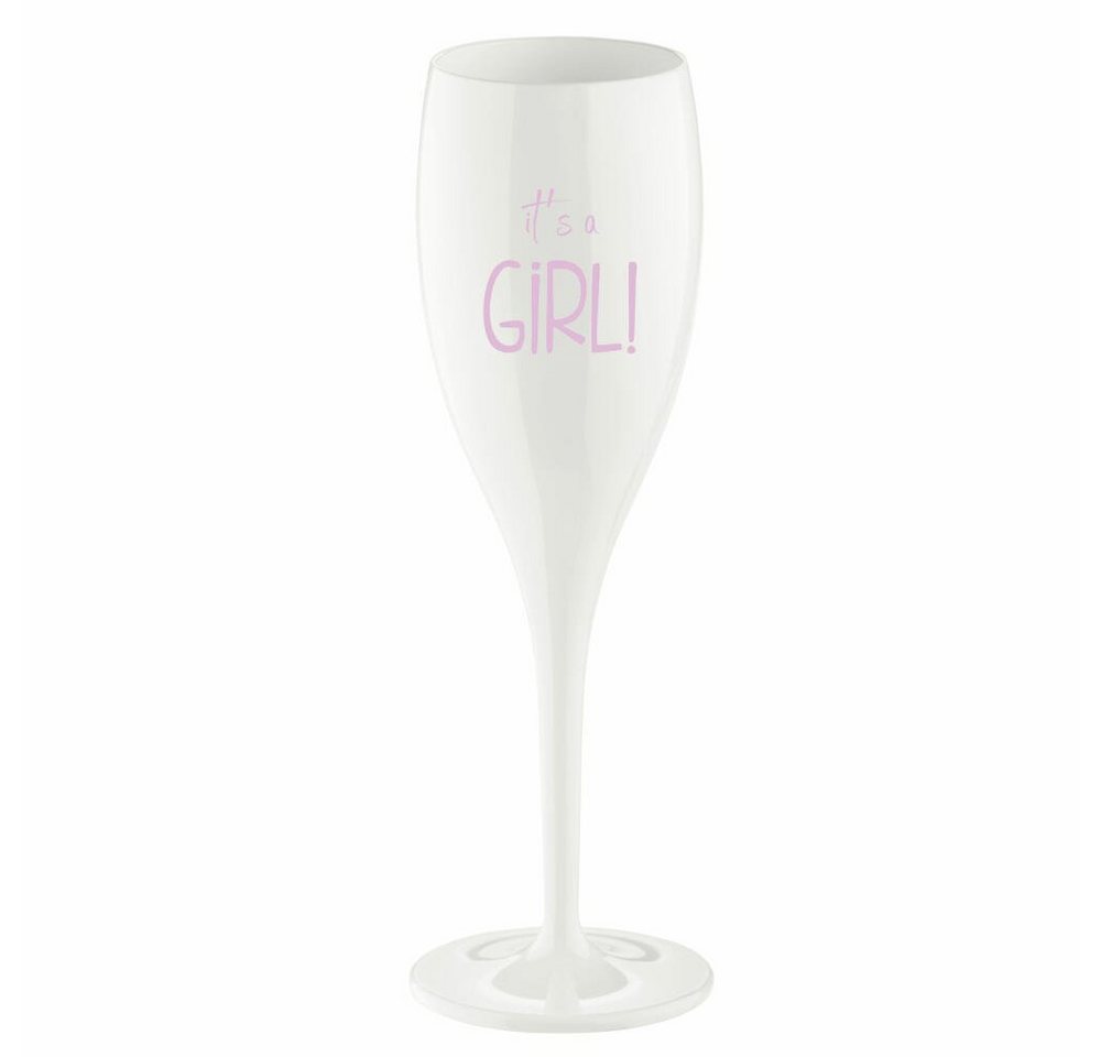 KOZIOL Sektglas Cheers No. 1 It S A Girl, 100 ml, Kunststoff von KOZIOL