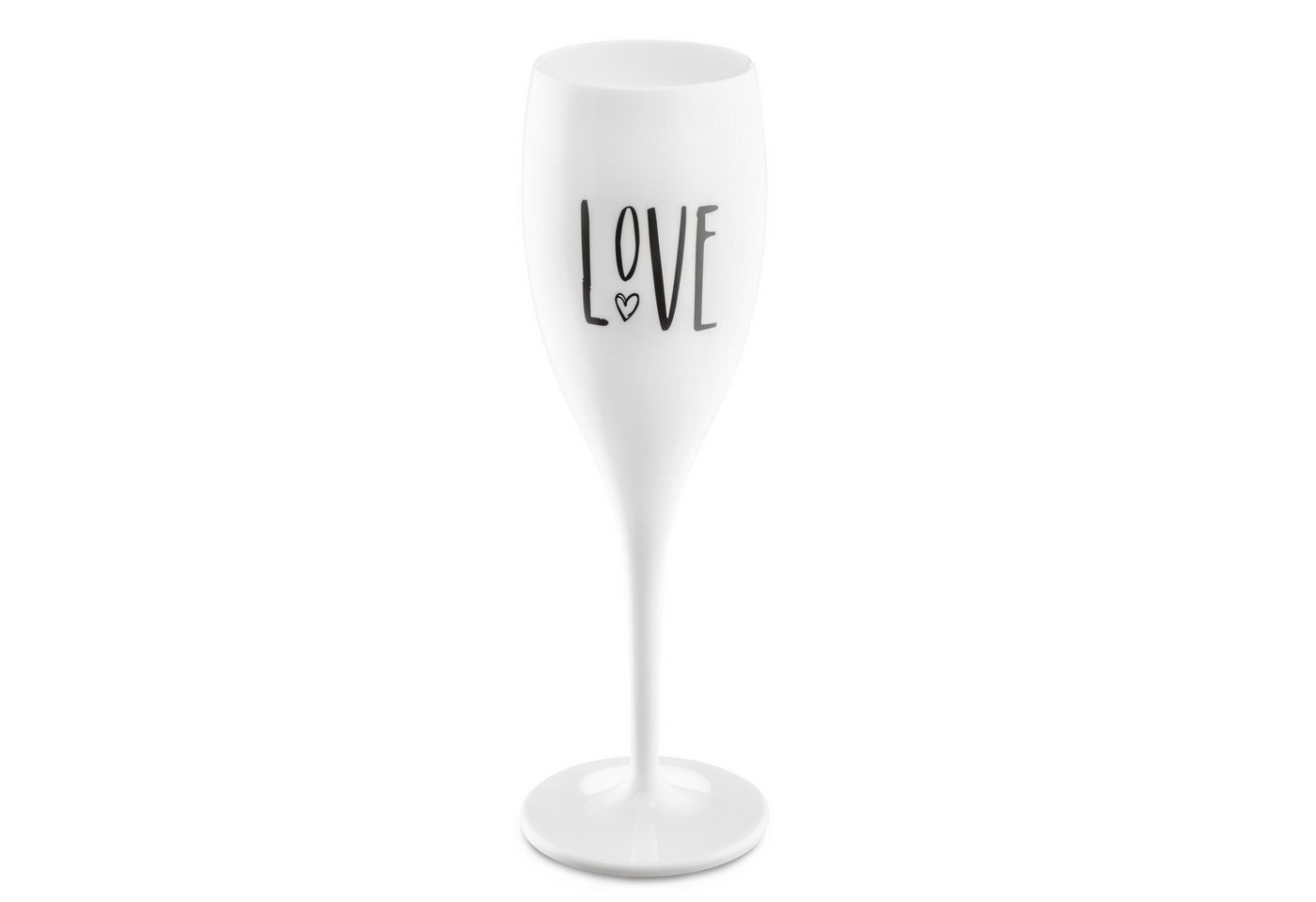 KOZIOL Sektglas mit Druck CHEERS LOVE 1.0 weiß 100ml von KOZIOL