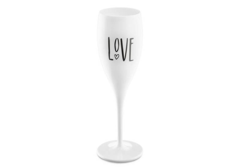 KOZIOL Sektglas mit Druck CHEERS LOVE 1.0 weiß 100ml von KOZIOL