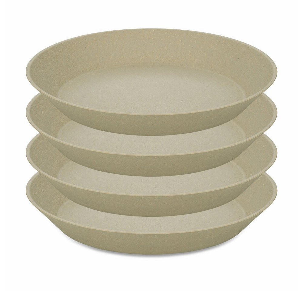 KOZIOL Teller 4er-Set Connect Plate Nature Desert Sand, 24 cm, (4 St), stapelbar von KOZIOL