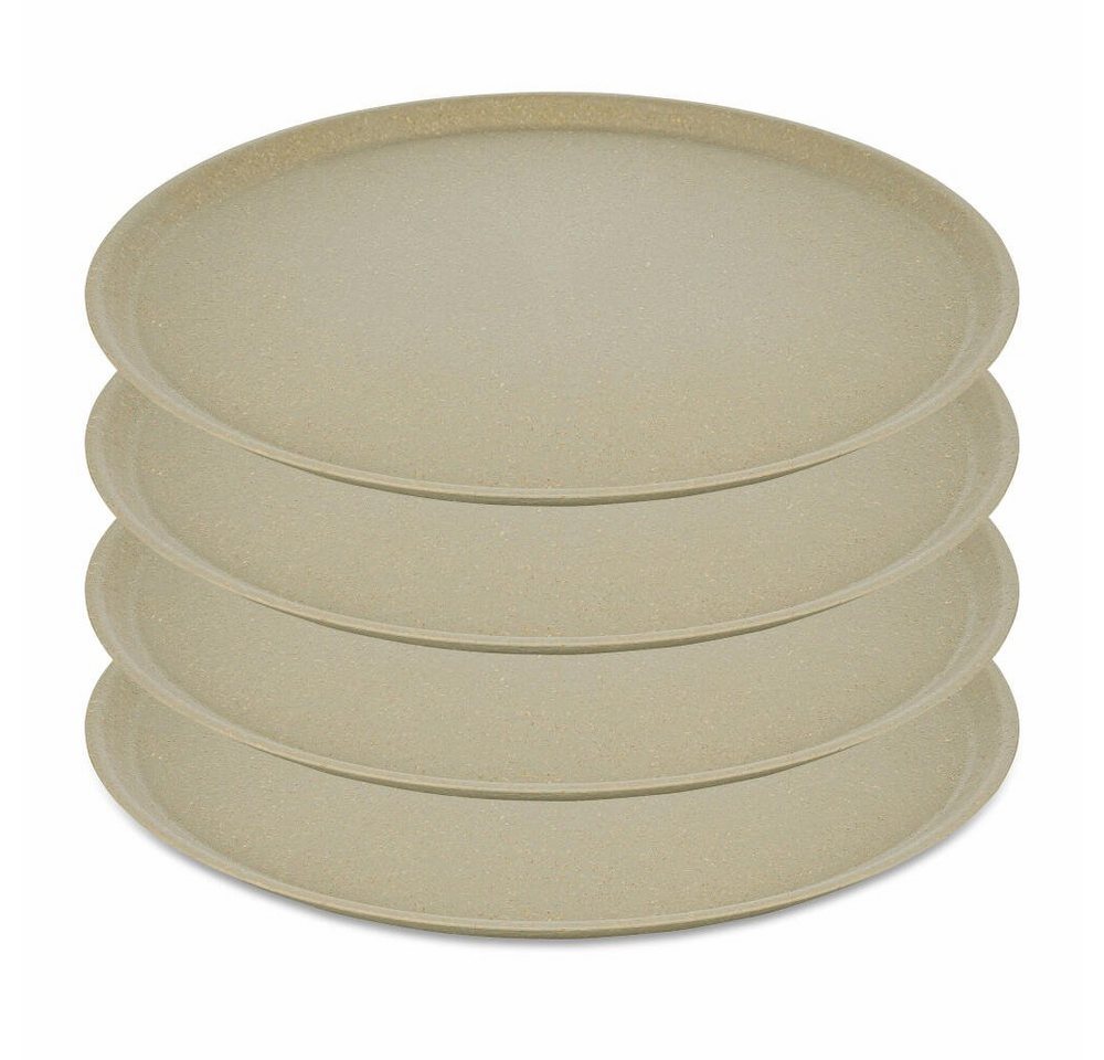 KOZIOL Teller 4er-Set Connect Plate Nature Desert Sand, 25.5 cm, (4 St), stapelbar von KOZIOL