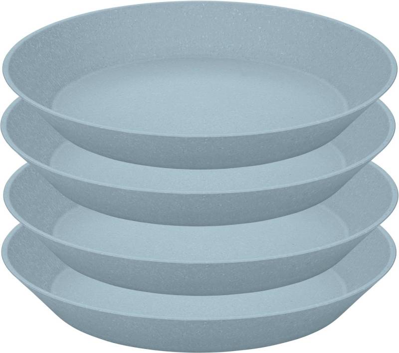 KOZIOL Teller CONNECT PLATE, (4 St), Made in Germany. Biozirkulärer Kunststoff, Ø 24 cm, tief von KOZIOL