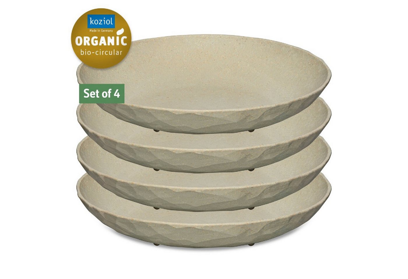 KOZIOL Teller-Set CLUB PLATE M 4 tiefe Teller 220 mm nature desert s, Bio zirkulär KOZIOL Teller-Set CLUB PLATE M 4 tiefe Teller 220 mm nature desert s, Bio zirkulär von KOZIOL