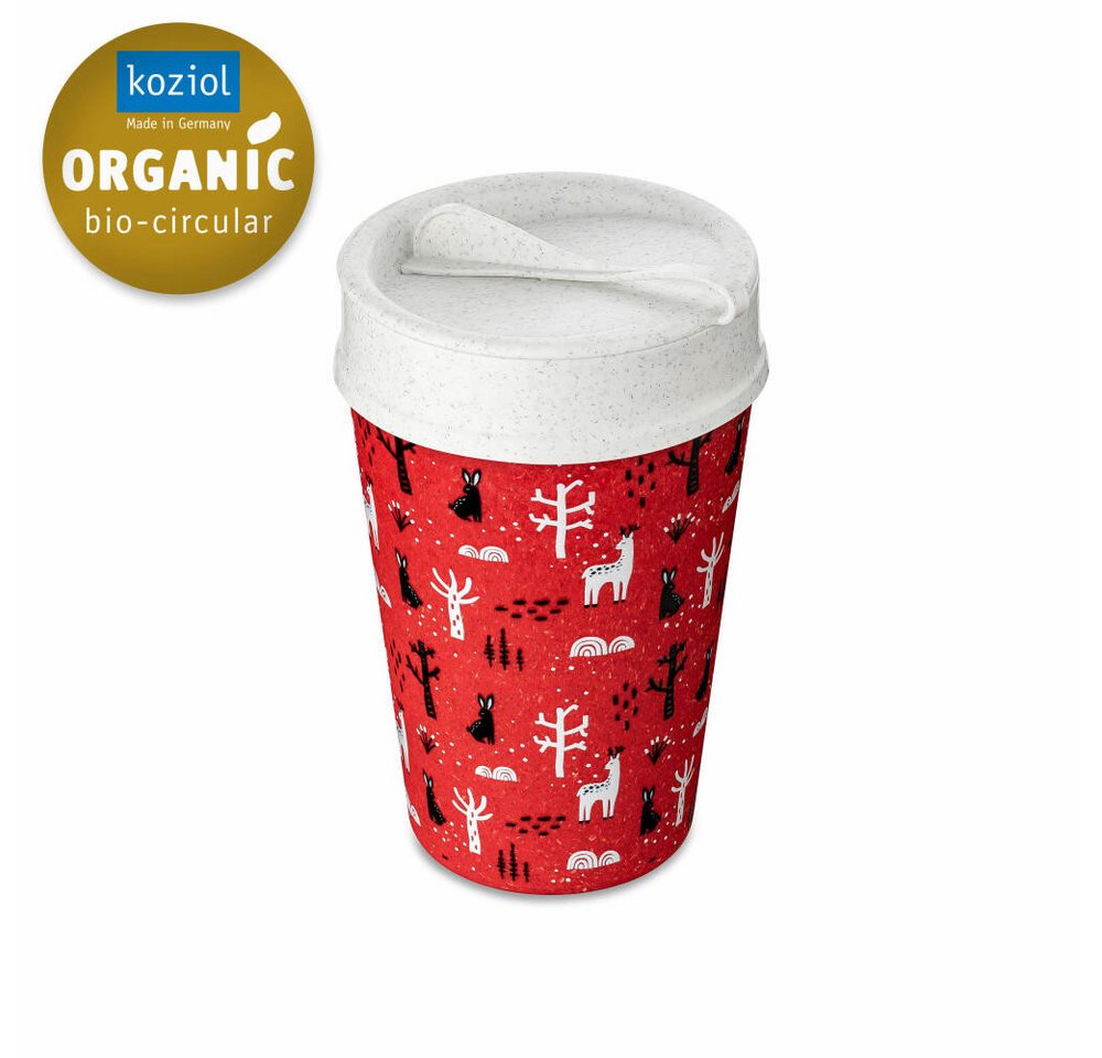 KOZIOL Thermobecher Iso To Go Winter Forrest, 400 ml, Recycling-Kunststoff von KOZIOL