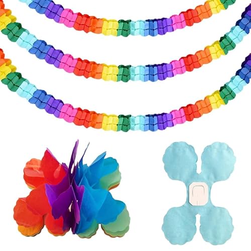 KOZOY 6-teiliges Set Mit Bunten Papiergirlanden in Form Von Vierblättrigen Kleeblättern, Jede Girlande Ist 3 Meter Lang Und Eignet Sich Als Dekoration Für Partys, Geburtstage Und Andere Anlässe. KOZOY 6-teiliges Set Mit Bunten Papiergirlanden in Form Von Vierblättrigen Kleeblättern, Jede Girlande Ist 3 Meter Lang Und Eignet Sich Als Dekoration Für Partys, Geburtstage Und Andere Anlässe. von KOZOY