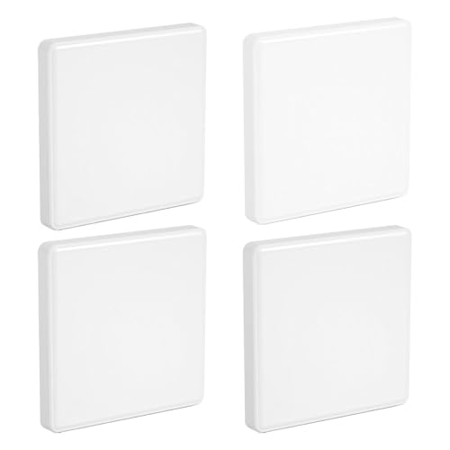 KOZOY Blindabdeckungen Unterputz, 4Pcs Steckdosen Abdeckung, 86×86mm Weiß Kunststoff Steckdosenabdeckung Unterputz, Lichtschalter Abdeckung für ungenutzte Steckdosen oder Schalter von KOZOY