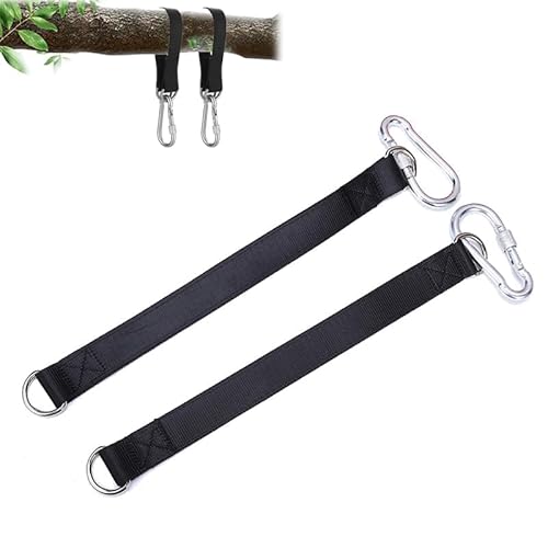 KOZOY Schaukel Befestigung Set, 2 Stück Hängematte Befestigung 2.5 x 30 cm, Schaukelbefestigung mit Karabinern D-Ringen für Hängematten, Schaukeln, Sprossenwände KOZOY Schaukel Befestigung Set, 2 Stück Hängematte Befestigung 2.5 x 30 cm, Schaukelbefestigung mit Karabinern D-Ringen für Hängematten, Schaukeln, Sprossenwände von KOZOY
