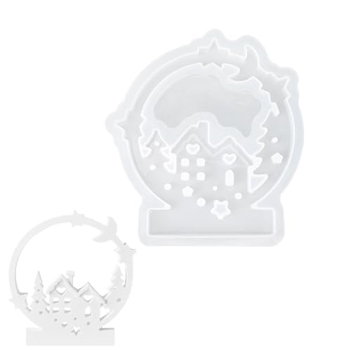 Silikonform Haus, Silikonform Weihnachten Häuser Dreidimensional Silikonform Kerzenhalter Haus 3D DIY Deko Gießformen Silikon für Sojawachs Kerzen, Seife, Gips, Handwerk (weiße) von KOZOY