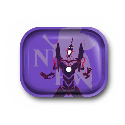 Anime Rolling Tray Anime Aschenbecher Premium Metall Tablett Vergoldet Anime Schmuck Tablett Anime Dekoratives Tablett Anime Tisch Tablett Trendy Geschenke Anime Serviertablett Anime Geschenke (Lila) von KOZUKI
