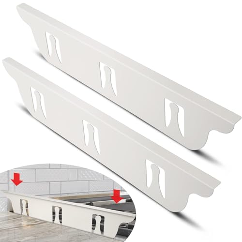 Herdspaltabdeckungen aus Edelstahl mit weißer Beschichtung, Ofenspaltfüller, hitzebeständig und leicht zu reinigen, verbesserte breitere Oberseite, perfekte Passform, weißer Herd- und Thekenschutz, 50 von KOZYLAND