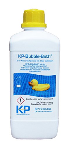 KP-Bubble Bath® Chlorfreies Wasseraufbereitungsmittel 6% H2O2 für Pool und Planschbecken (1.000 ml) von KP-Produkte