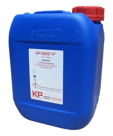 KP-DENT P® SILBERFREI Wasseraufbereitungsmittel 1,41% H2O2 für Dentaleinheiten ohne Silber (5.000 ml) von KP-Produkte