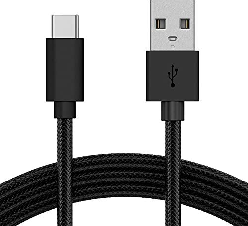 KP TECHNOLOGY Nokia G10 / G20 Nylon geflochtenes Ladekabel [6.6ft/2m] USB C auf USB A 3.0 Ladekabel kompatibel mit Nokia G10 / G20 (Schwarz) von KP TECHNOLOGY