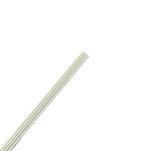4 Stück weiße Hohlglasfaserrohre – langlebige 0,5 m lange hohle runde Fiberglasstäbe mit 1 mm, 1,5 mm, 2 mm Wandstärke(5x3x500mm) von KPBRBYPBY