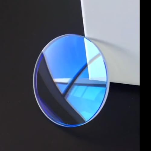 Blaues doppelt gewölbtes Uhrenglas – 1,2 mm dickes AR-beschichtetes Mineralglas – 28 mm–38,5 mm Durchmesser, Optionen for die Uhrenreparatur(35.5mm) von KPBRBYPBY