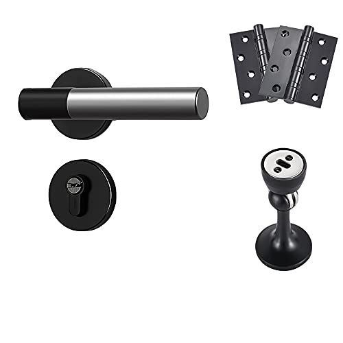 KPBRBYPBY Türschloss-Hebelgriff for Privatsphäre – Eingangstürgriff aus Zinklegierung for Schlafzimmer und Badezimmer – Stummschaltfunktion for Zuhause(ModelB) von KPBRBYPBY