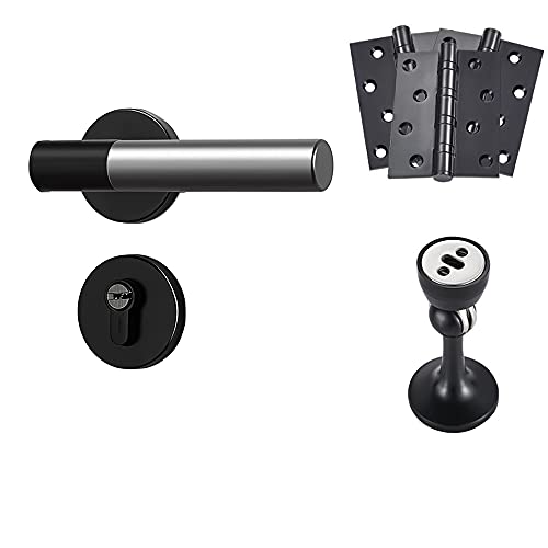 KPBRBYPBY Türschloss-Hebelgriff for Privatsphäre – Eingangstürgriff aus Zinklegierung for Schlafzimmer und Badezimmer – Stummschaltfunktion for Zuhause(ModelC) von KPBRBYPBY