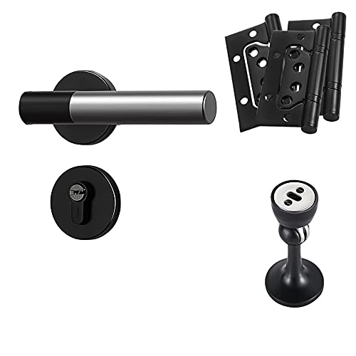 KPBRBYPBY Türschloss-Hebelgriff for Privatsphäre – Eingangstürgriff aus Zinklegierung for Schlafzimmer und Badezimmer – Stummschaltfunktion for Zuhause(ModelD) von KPBRBYPBY