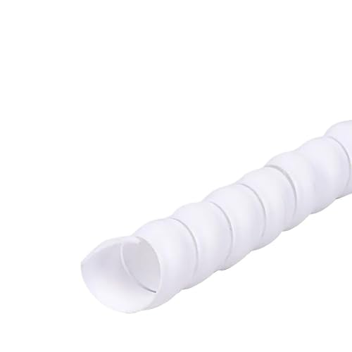 1/2/5 Meter Wicklung Spiralrohr Elektroroller Kabelbaum Schutz Computer Stromkabel Finishing PE Ruhm Hemmender Kunststoff(White,6MM_2 METERS) von KPCLLTQXG
