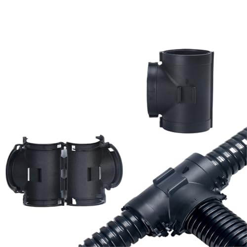 1/5/10 Stück Balg-T-Stücke PA66 Kunststoff-Schlauchverbinder Wasserdicht Flammhemmend Gewinderohr T-Splitter AD-M Gewinde(AD21.2-AD15.8,5pcs) von KPCLLTQXG