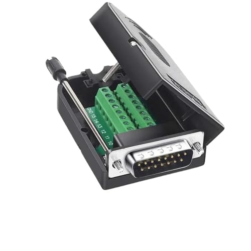 1 Stück 15-poliger Stecker D-SUB-Adapter DB15 Breakout Board Steckeranschluss Adapterplatine Modul 15-poliger Stecker mit Gehäuse Sub Board(Male S) von KPCLLTQXG