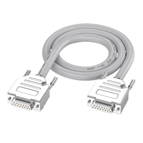 1 Stück Industriequalität Drag DB15 Stecker auf Buchse 1 Meter 3 Meter/5 Meter RVVP16 * 15 Parallele Linien 15pin Solid Pin Datenkabel(Fe to Fe,1 meter) von KPCLLTQXG
