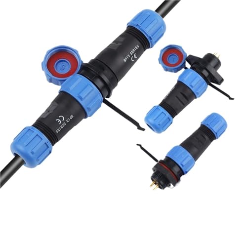 1 Stück SP13 Mutter/Flansch/Docking IP68 Wasserdichter Stecker 2/3/4/5/6/7/9 Pin Kabel Draht Anschlüsse Sockel Set Schweißtyp(Flange Type,1 SET_4P) von KPCLLTQXG
