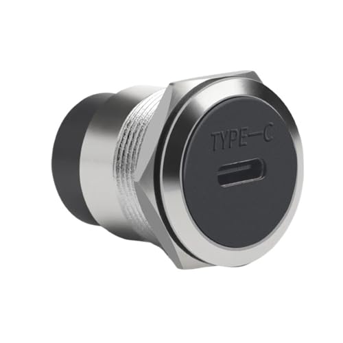 1 Stück TYPE-C zu Typ-C Runder Datenübertragungsadapter C-Schnittstelle Schnelles Laden Netzwerkkabel Dockingmodul Metall Doppelendbuchse(Silver) von KPCLLTQXG